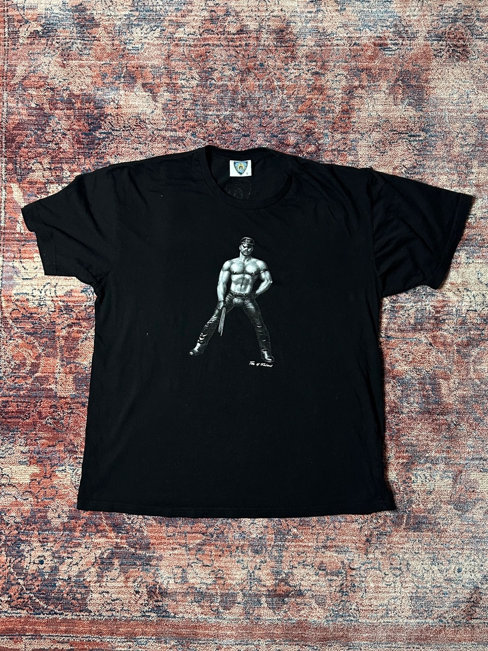 Tom of Finland Master Leather Daddy Sketch Artwork Graphic Print T-Shirt LGBTQ